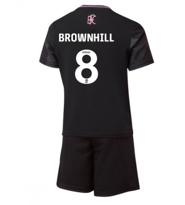 Burnley Josh Brownhill #8 Segunda Equipación Niños 2024-25 Manga Corta (+ Pantalones cortos)